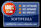 Softpedia 100% Clean award badge